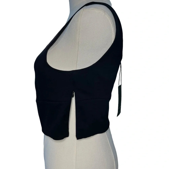 Bailey 44 NWT Black Square Neck Crop Top Tank Size X-Small - Picture 6 of 15